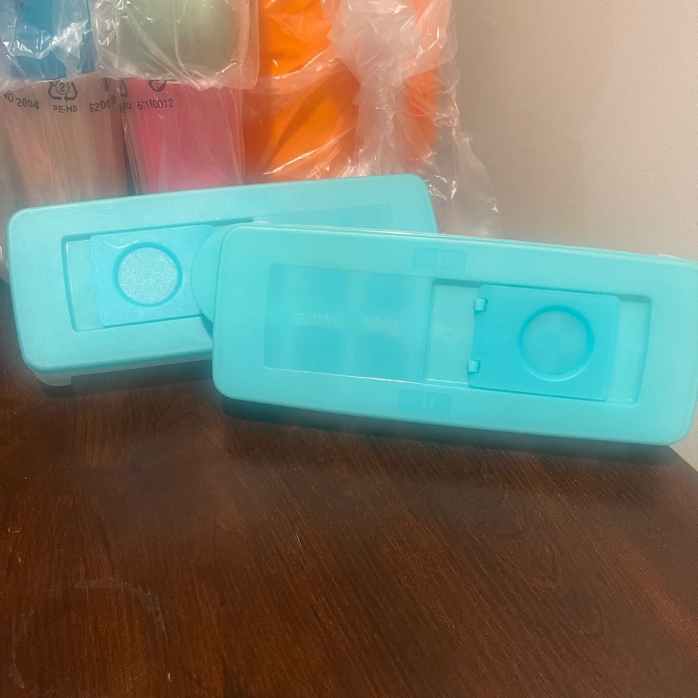 COPY - COPY - Tupperware Aqua blue Ice Trays.